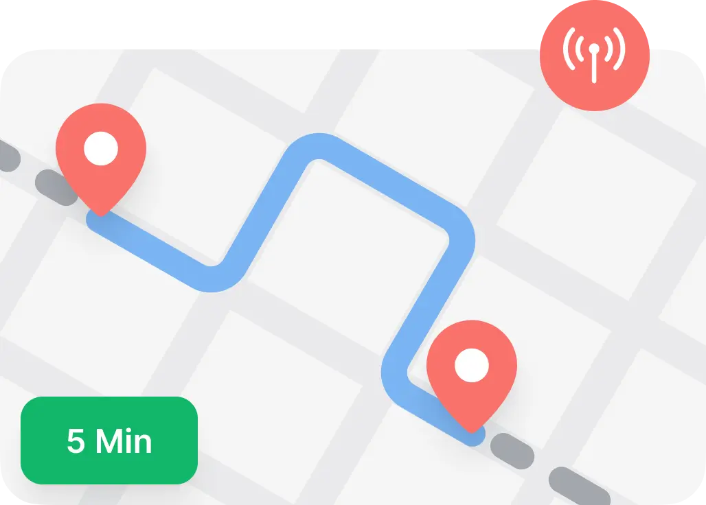 تتبع GPS مباشر مع عرض خريطة ذكي